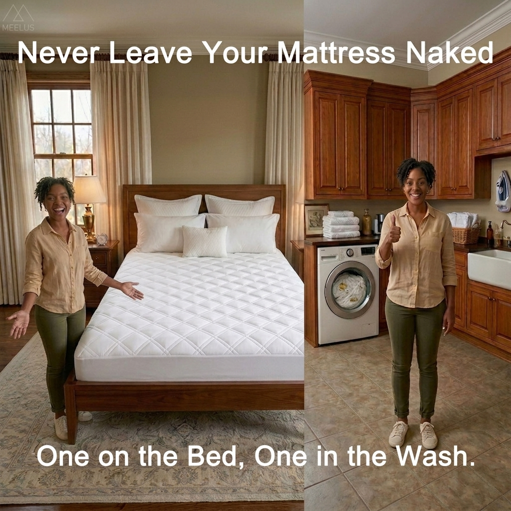 2 Pack Waterproof Mattress Protector Queen Size, All-fit-One Soft Noiseless Bed Mattress Cover with Deep Pocket 8-21", Washable for Bedwetting, Cool Sleep, Suitable for Home Bedroom Hotel, White