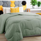 MEELUS Lightweight Comforter Cooling White, All Season Duvet Insert Breathable Queen Size Summer Bedding, Soft Microfiber Cool Down Alternative Quilt with Corner Tabs, 88x88 inch