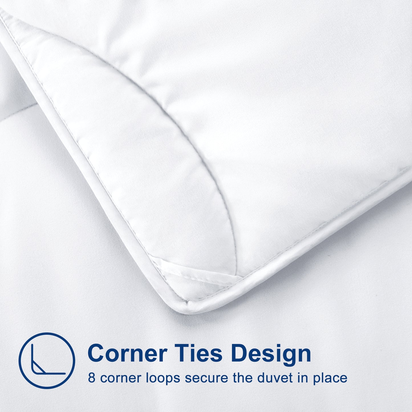 MEELUS Lightweight Comforter Cooling White, All Season Duvet Insert Breathable Queen Size Summer Bedding, Soft Microfiber Cool Down Alternative Quilt with Corner Tabs, 88x88 inch