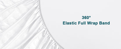 2 Pack Waterproof Mattress Protector Queen Size, All-fit-One Soft Noiseless Bed Mattress Cover with Deep Pocket 8-21", Washable for Bedwetting, Cool Sleep, Suitable for Home Bedroom Hotel, White
