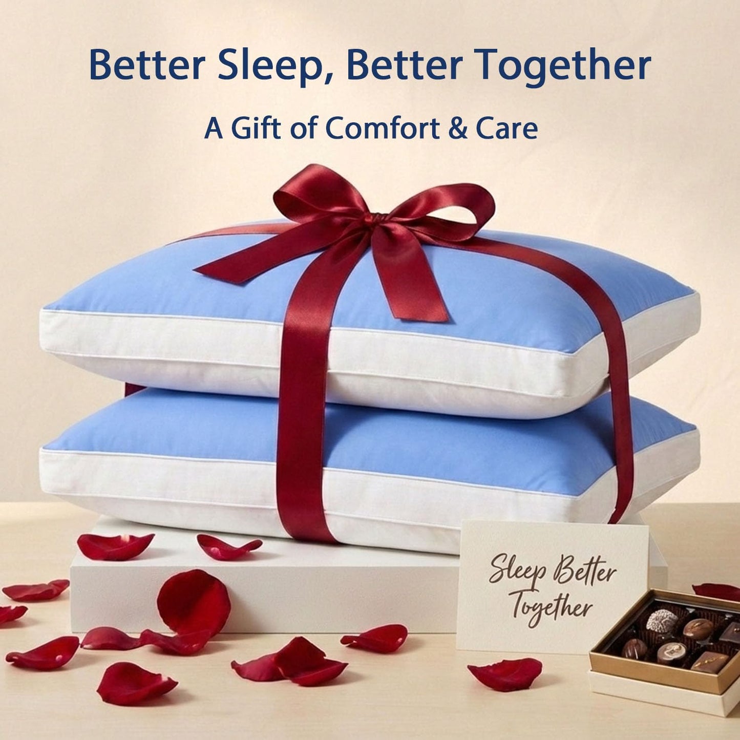 MEELUS Silky Soft Pillows Queen Size Set of 2, Luxury Hotel Down Alternative Bed Pillows 2 Pack for Side Back Stomach Sleepers, Gusseted Supportive, Machine Washable, Cooling Blue, 20" x 30"